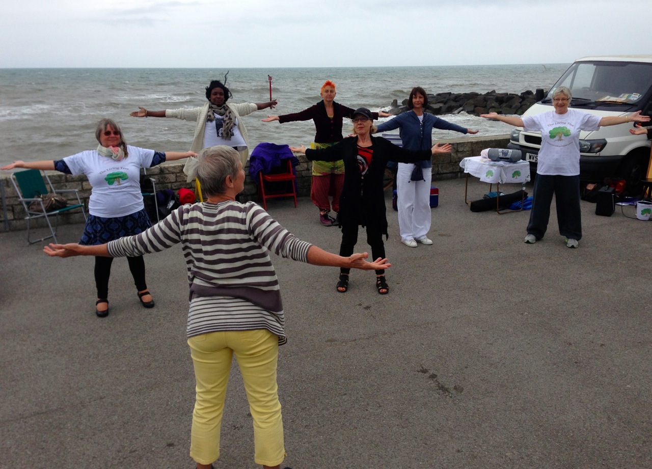 Living Tree members exercise at West Bay