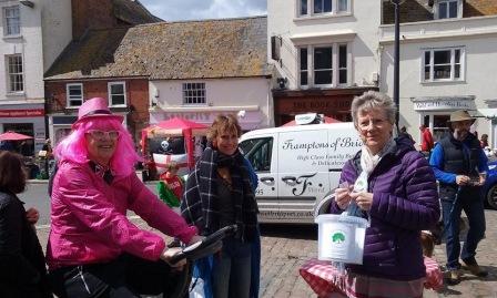 Roz, Jo and Rita during the bikeathon